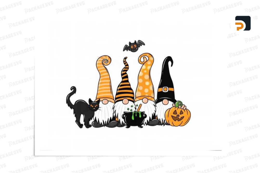 Halloween PNG, Halloween Gnomes PNG, Halloween Clipart, Sublimation Design, Gnome, Halloween Designs