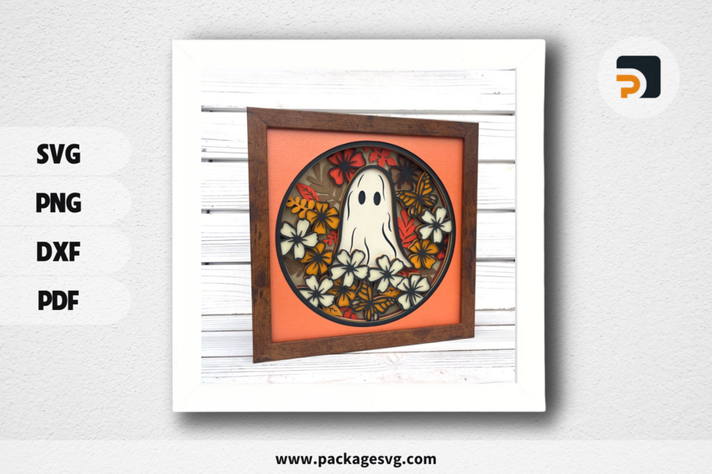 Halloween Ghost Tree With Witch Pop-up 3D - Halloween Paper Cutting Template File - Halloween Pop-up 3D Card - Ghost Tree Popup 3D