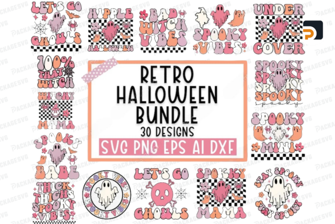 Retro Halloween Bundle SVG 2