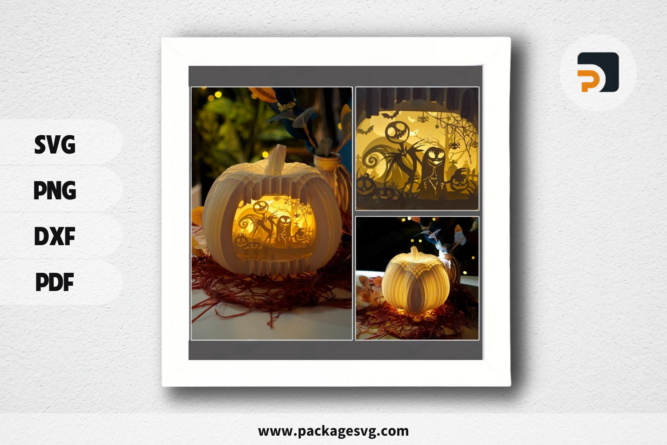 Nightmare Halloween Pumpkin Pop Up SVG