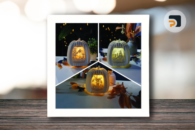 Pack 3 Halloween Tall Pumpkin Pop Up 3D